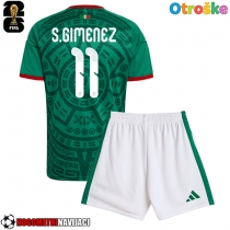 Otroške Nogometnih dresov Mehika Santiago Gimenez #11 Domači SP 2026 Kratki rokavi (+ hlače)